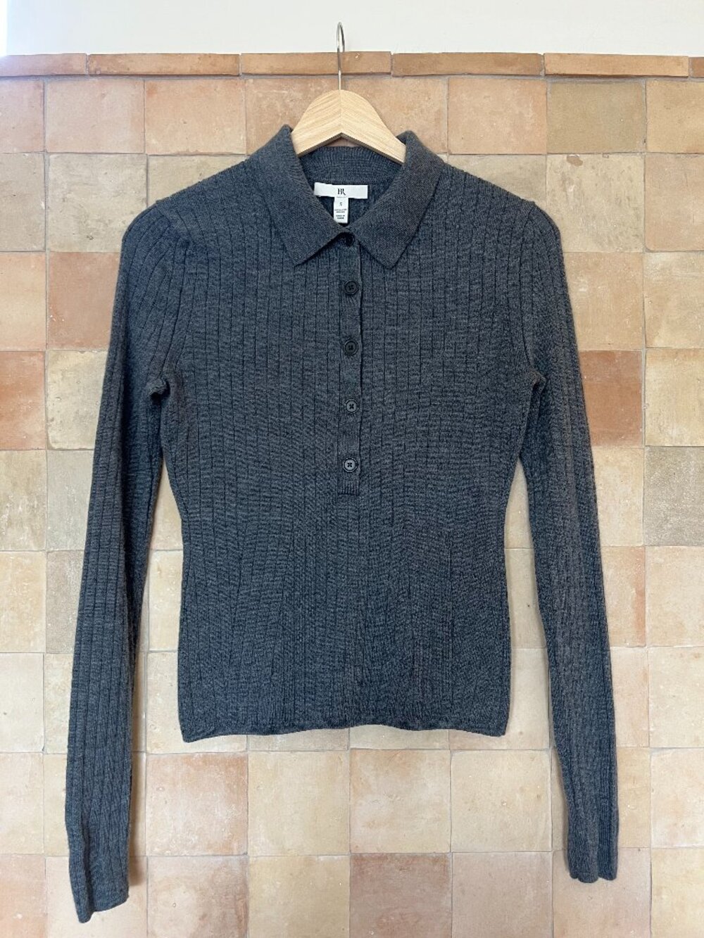 BR Ribbed Merino Sweater Polo - Picture 3 of 8